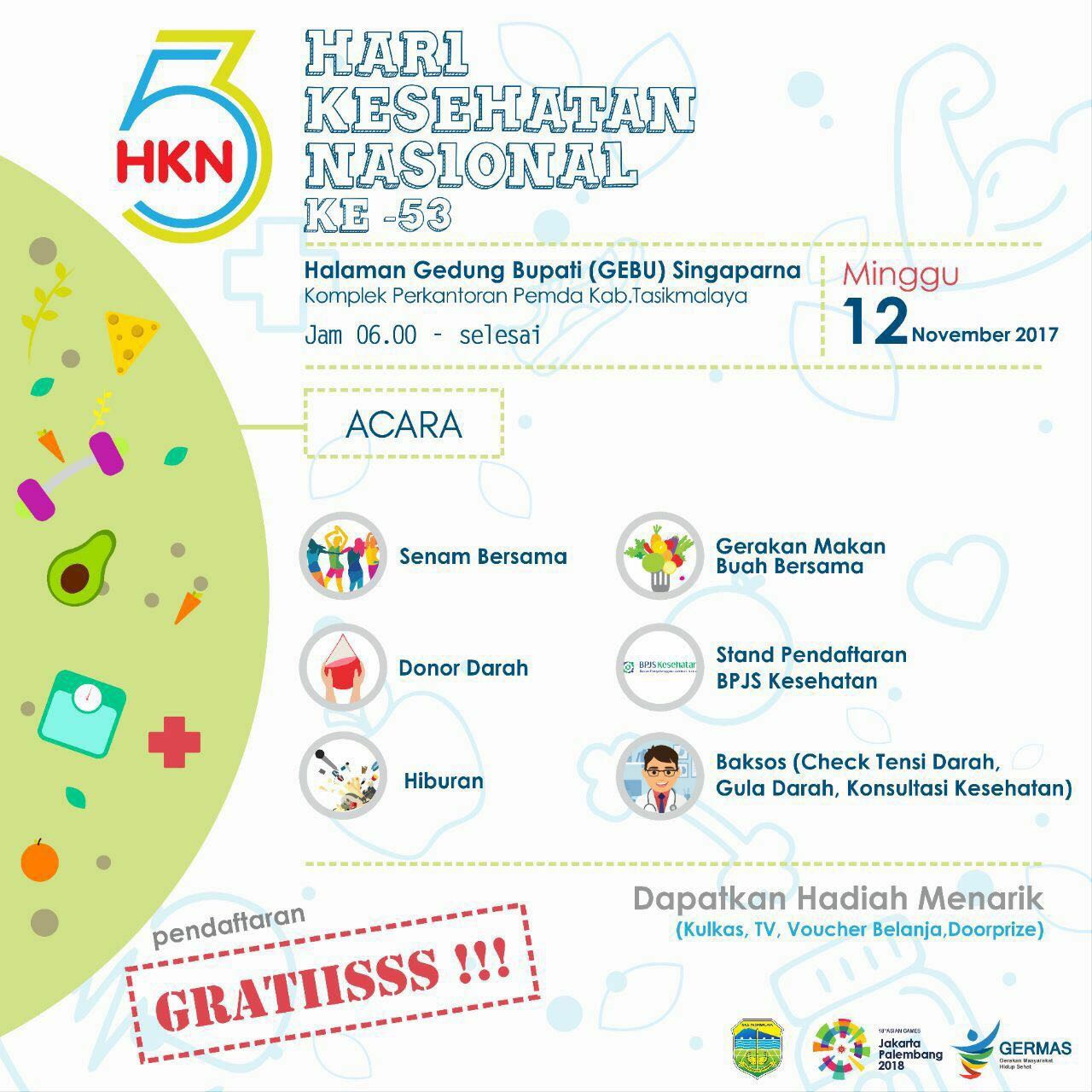 Acara Hari Kesehatan Nasional tingkat Kabupaten Tasikmalaya