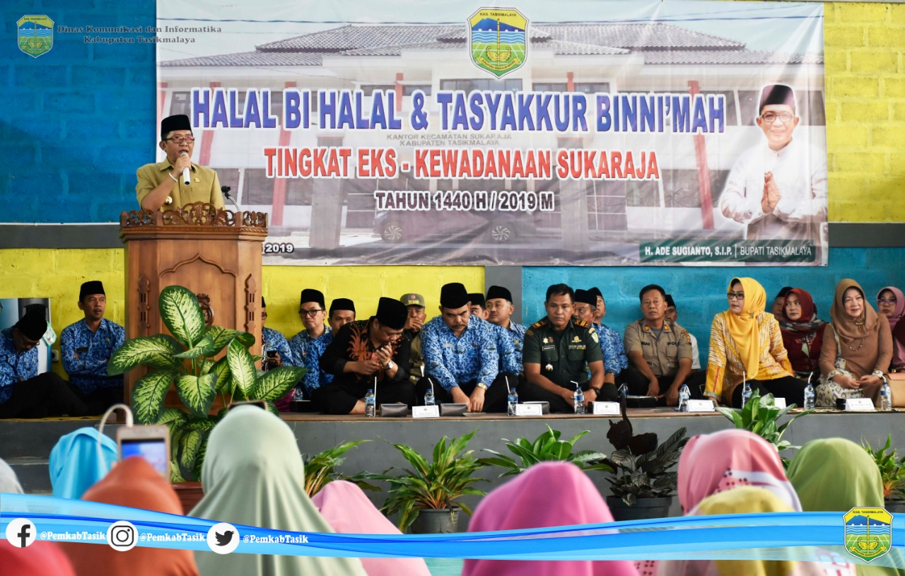 H. ADE SUGIANTO HALALBILHALAL DAN TASYAKKUR BINNI’MAH BERSAMA MASYARAKAT SUKARAJA