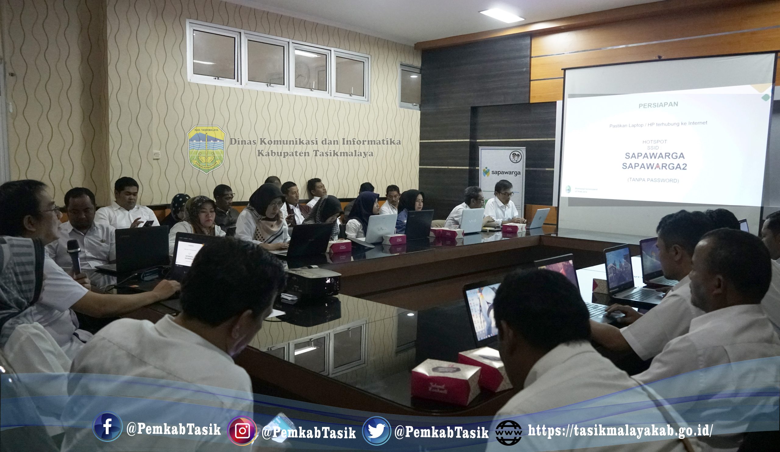 DISKOMINFO KABUPATEN TASIKMALAYA ADAKAN PELATIHAN APLIKASI SAPA WARGA
