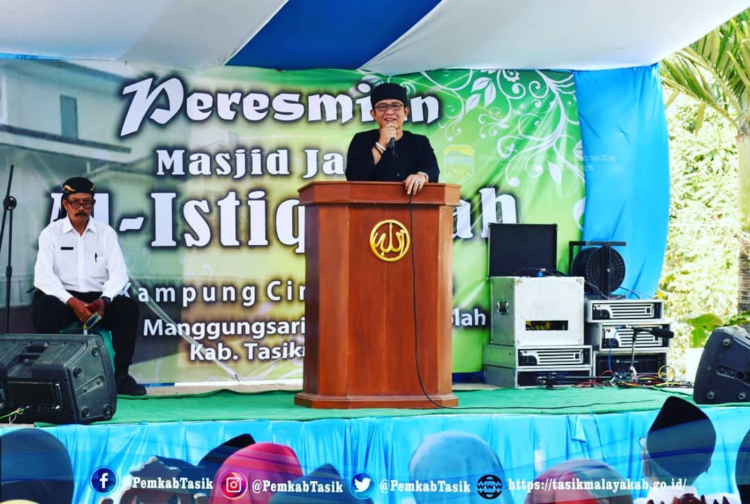 BUPATI TASIKMALAYA RESMIKAN MASJID JAMI AL-ISTIQOMAH RAJAPOLAH
