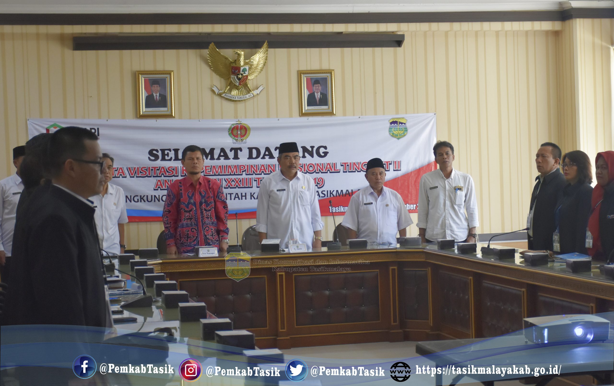 PENJABAT SEKDA KAB. TASIKMALAYA MENERIMA PESERTA VISITASI KEPEMIMPINAN  NASIONAL TINGKAT II ANGKATAN XXIII TAHUN 2019