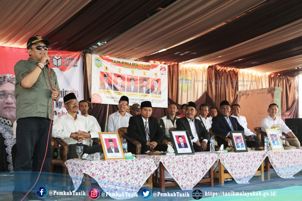 BUPATI TASIKMALAYA MONITORING PELAKSANAAN PILKADES SERENTAK TAHUN 2019