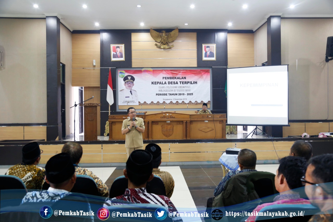 PEMBEKALAN KEPALA DESA TERPILIH HASIL PILKADES SERENTAK TAHUN 2019