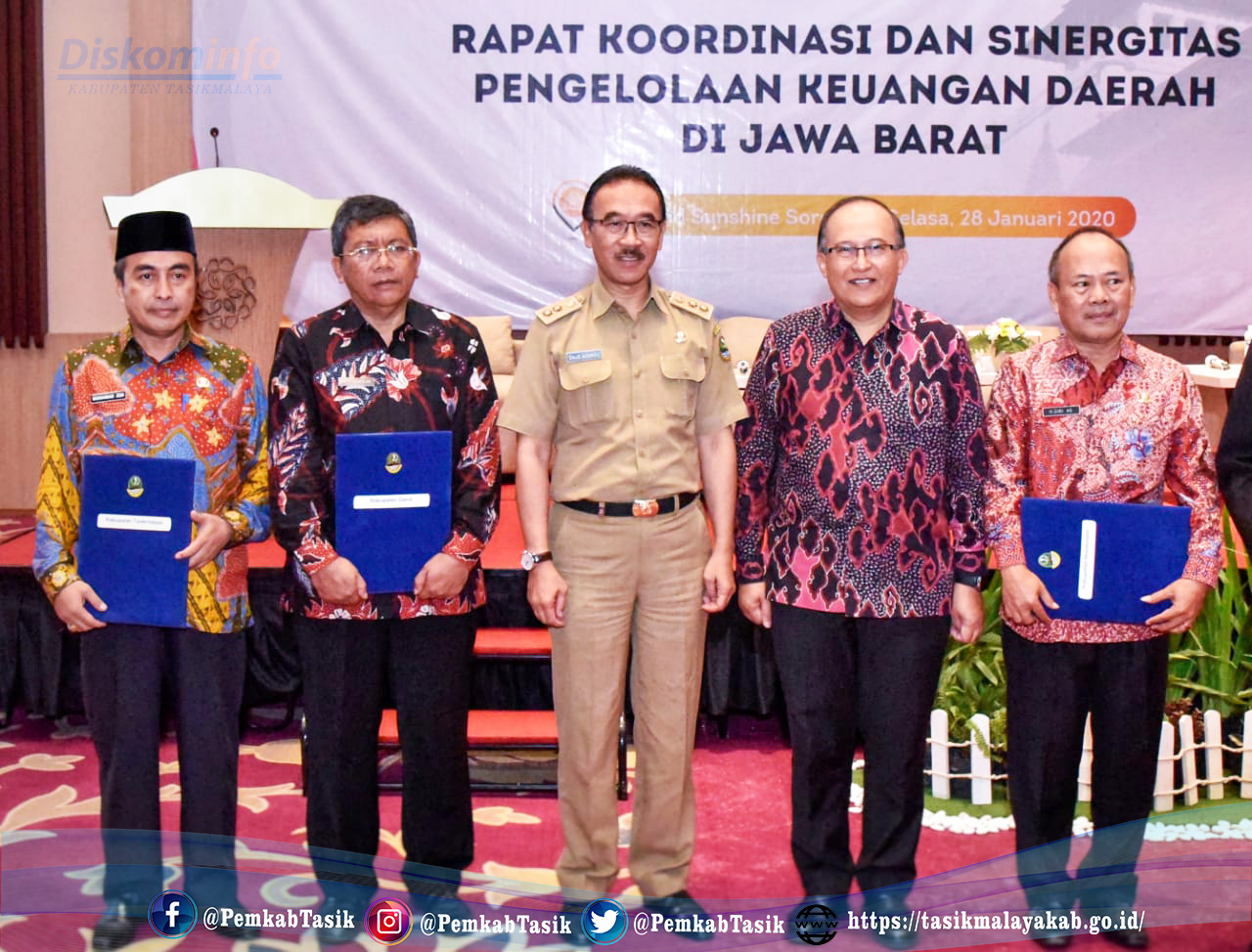 SEKDA KAB TASIKMALAYA HADIRI RAKOR DAN SINERGITAS PENGELOLAAN KEUANGAN DAERAH JABAR