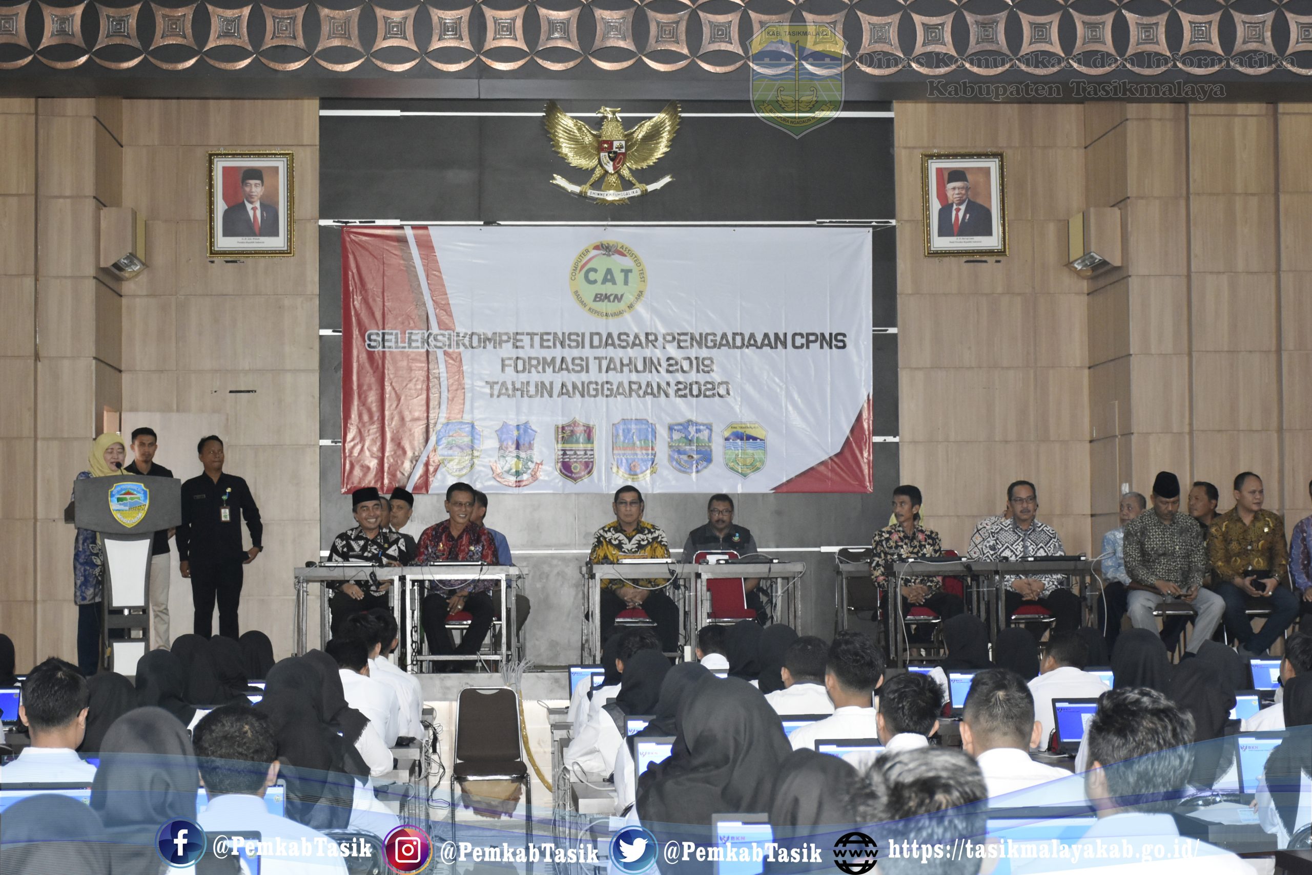SEKDA KABUPATEN TASIKMALAYA HADIRI PEMBUKAAN SKD CPNS TAHUN 2019