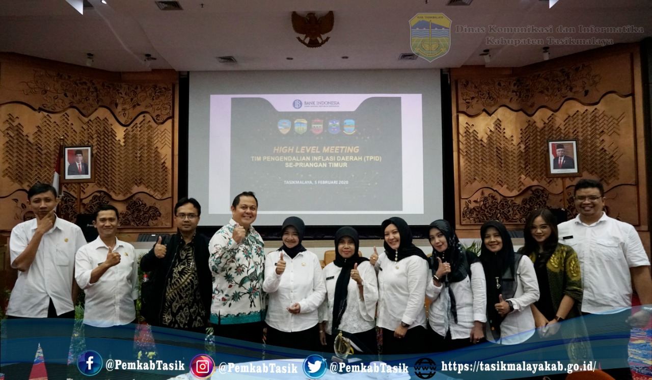 PEMKAB TASIKMALAYA HADIRI HIGH LEVEL MEETING TIM PENGENDALIAN INFLASI DAERAH SE-PRIANGAN TIMUR