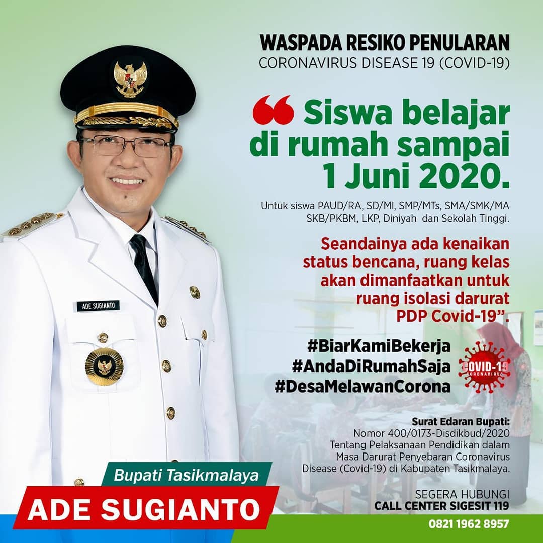 Pelaksanaan kebijakan pendidikan dalam masa darurat penyebaran Coronavirus Disease (COVID-19) di Kabupaten Tasikmalaya