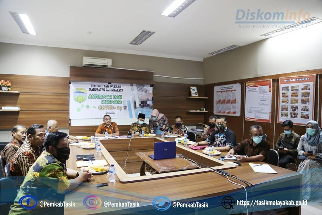 PEMDA KAB. TASIKMALAYA IKUTI VIDEO CONFERENCE DENGAN LINTAS KEMENTERIAN