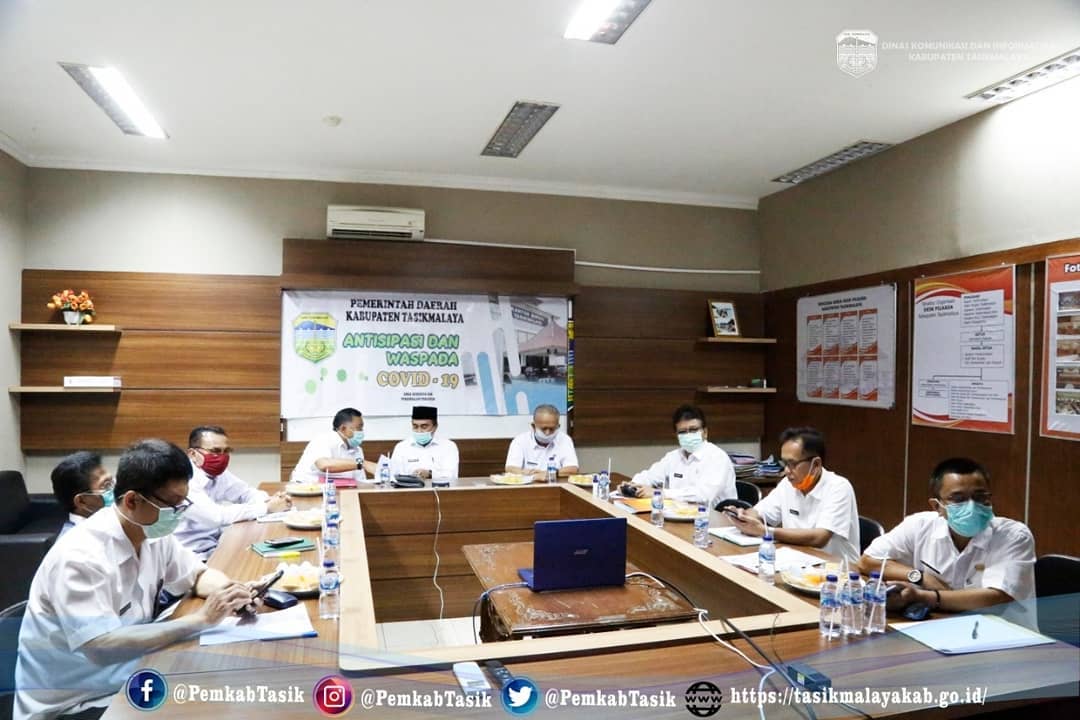 SEKDA KAB. TASIKMALAYA IKUTI VIDEO CONFERENCE ARAHAN KEMENDAGRI