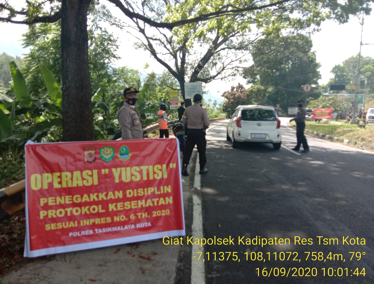 OPERASI YUSTISI PENDISIPLINAN PEMAKAIAN MASKER DI WILAYAH KAPOLSEK KADIPATEN