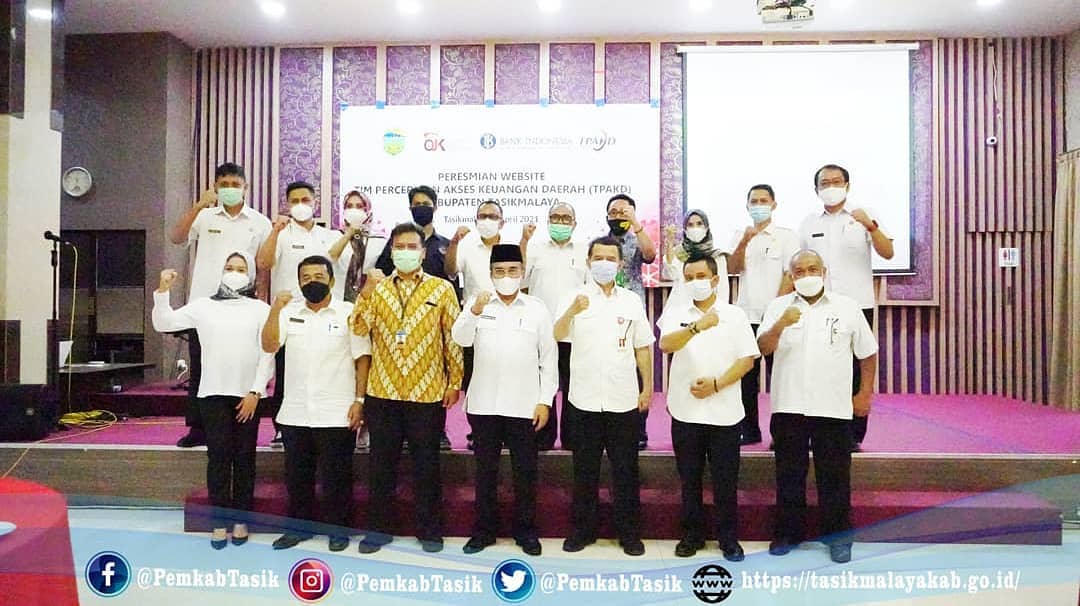PLH BUPATI RESMIKAN WEBSITE TIM PERCEPATAN AKSES KEUANGAN DAERAH (TPAKD) KABUPATEN TASIKMALAYA