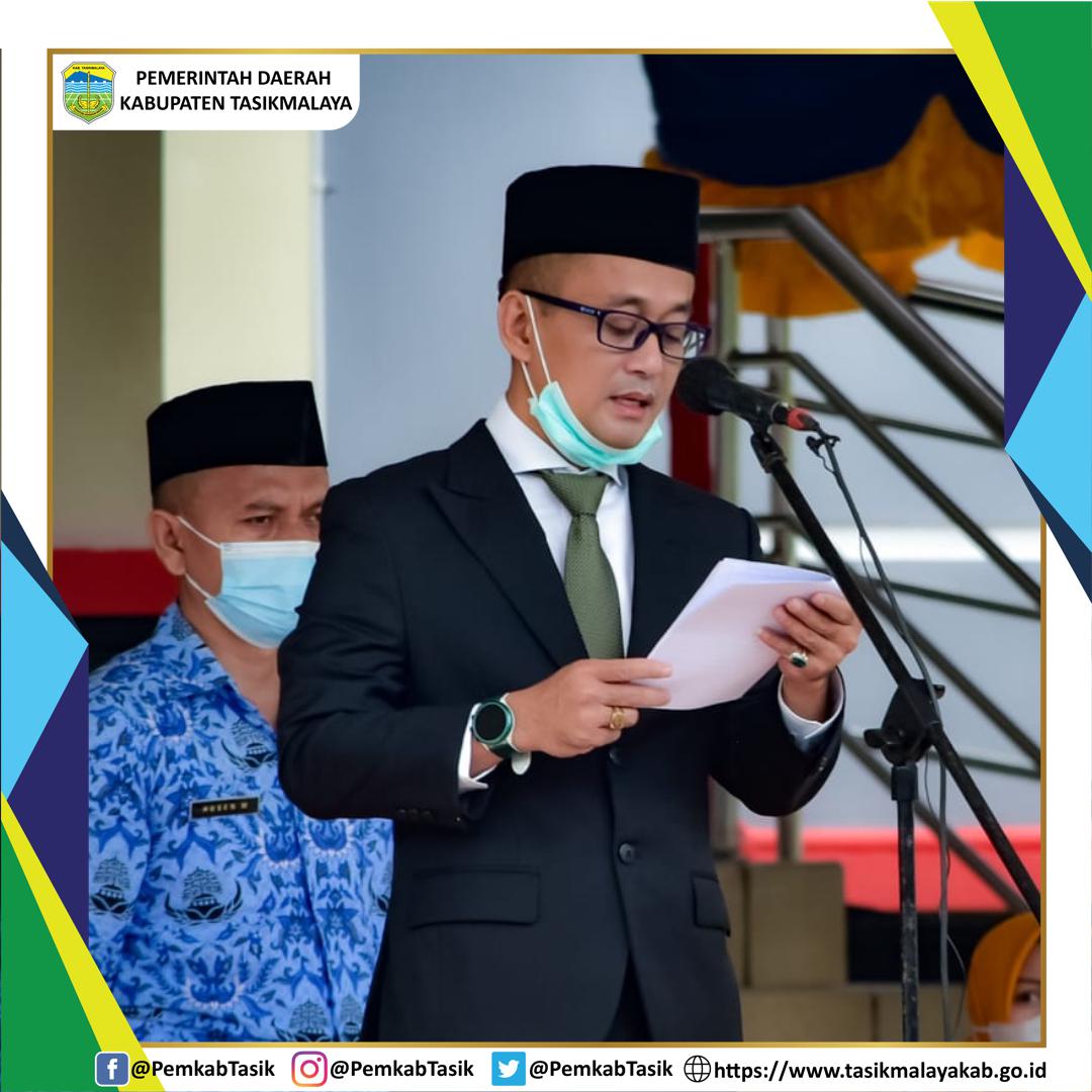 WAKIL BUPATI TASIKMALAYA HADIRI HARKITNAS TINGKAT KAB. TASIKMALAYA 2021