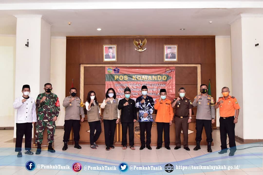 PENERIMAAN KUNKER TIM PAKAR SATGAS PENANGANAN COVID-19 NASIONAL KE KAB. TASIKMALAYA