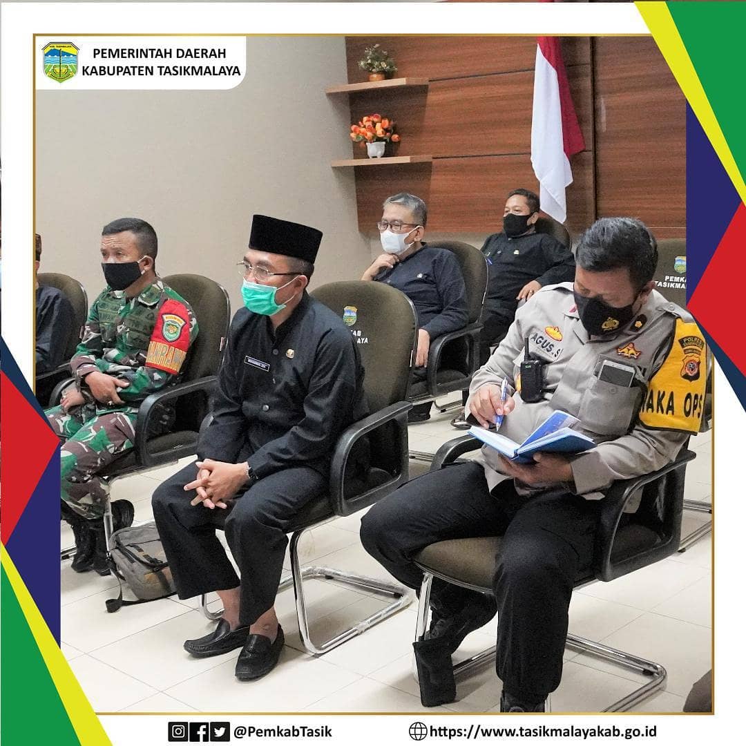SEKDA KAB. TASIKMALAYA IKUTI RAKOR KOMITE PENANGANAN COVID-19