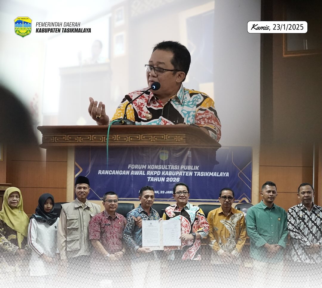 Bupati Ade Buka Forum Konsultasi Publik Rancangan Awal Rkpd Kab. Tasikmalaya Tahun 2026
