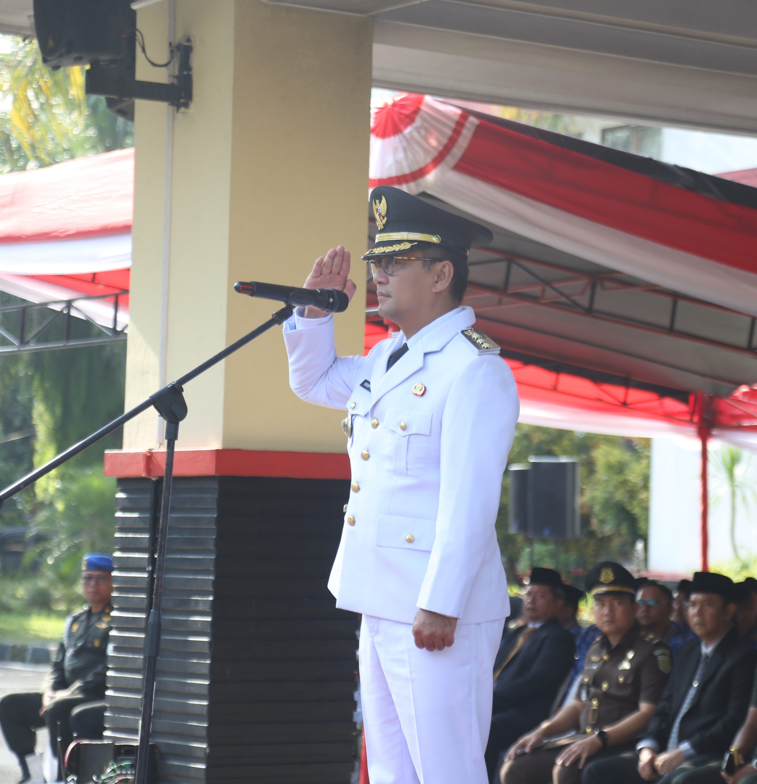 Tekankan Sinergi Dan Penguatan Data Pembangunan, Bupati Cecep Pimpin Upacara Hari Otonomi Daerah Ke-30
